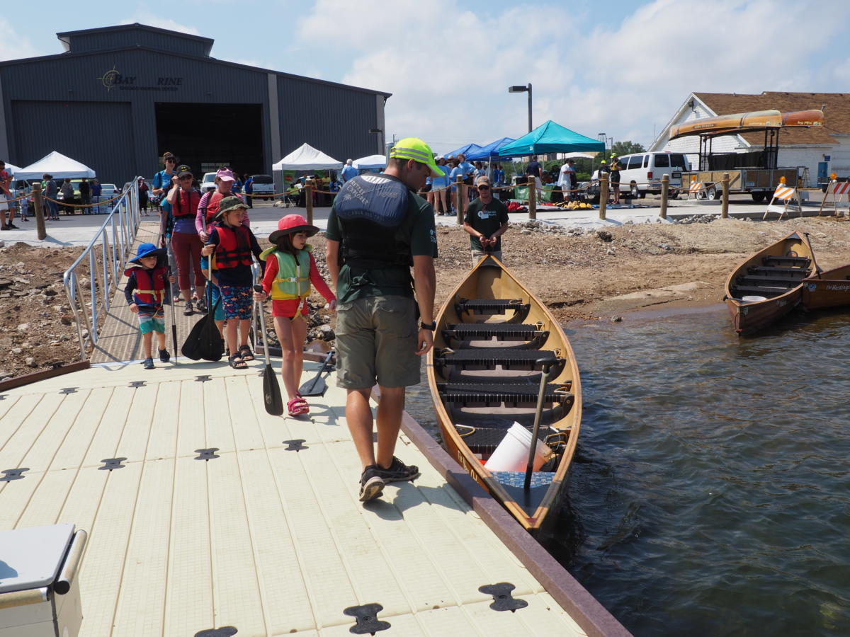 Canoes/Kayaks can also dock along side the launch